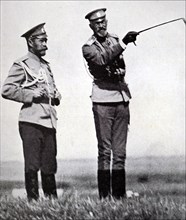 Photograph of Emperor Nicholas II of Russia and Grand Duke Nikolai Nikolayevich Jr