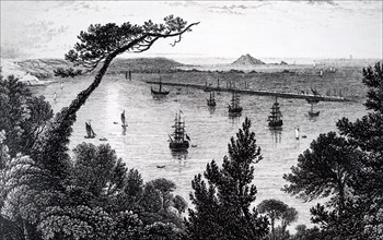A view of Plymouth Harbour from Mount Edgecumbe
