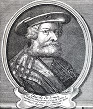 Portrait Ptolemy of Alexandria in his observatory