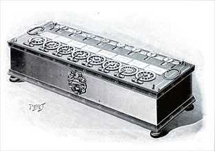 An adding machine designed by Blaise Pascal