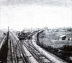 An Express passing the Worle junction, Somerset