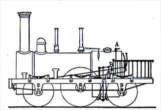 A steam brake operating on the driving wheels - patented by Robert Stephenson