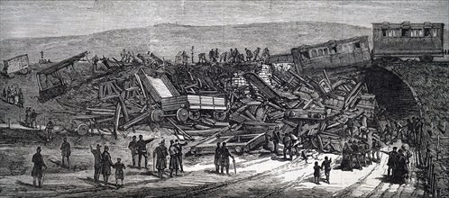 The aftermath of a major train accident