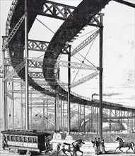 An elevated railway in New York City