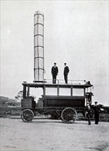 Photograph of the mobile radio station used by Guglielmo Marconi