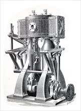 A steam turbine, a device that extracts thermal energy from pressurised steam and uses it to do mechanical work on a rotating output shaft