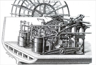 A slide-lever engine fitted in the paddle-steamer sphinx