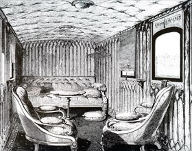 The interior Queen Victoria and Prince Albert's royal carriage