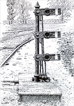 A Dwarf Semaphore Signal and Split Switch on an American Railroad