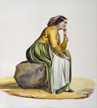 Italian peasant in traditional costume