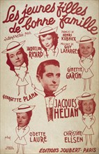 French song book 'Les jeunes filles de bonne famille' by Henri Kubnick and Guy Lafarge, 1947
