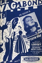 French song book for 'Vagabond' sung by the popular singer Edith Piaf 1939