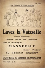 Music sheet for the popular French song, 'Lavez la vaisselle'