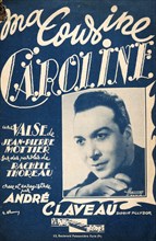 Songbook for the popular French song, 'Ma cousine Caroline' 1951 by J P