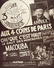 Music book for 'AUX 4 COINS DE PARIS' by ANDREX