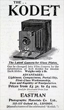 Advert for a Kodak Box Camera which used Eastman negative film roll