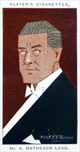 Player's cigarette card depicting Matheson Alexander Lang