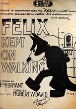 Advert for Paul Whiteman's Jazz bands performance of 'Felix Kept on Walking'