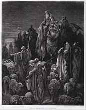 Jacob and his sons arrive in Egypt, Illustration from the Dore Bible 1866