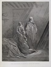 Elijah Raises the Son of the widow of Zarephath, Illustration from the Dore Bible 1866