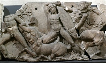 The Bassae Frieze comprises a series of relief marble sculptures from the Temple of Apollo Epikourios at Bassae, Greece