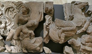 The Bassae Frieze comprises a series of relief marble sculptures from the Temple of Apollo Epikourios at Bassae, Greece