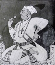 Portrait of Raja Sangram Pal of Basohli