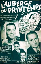 French songbook for 'L'auberge du Printemps'