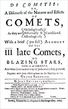 Title page of De Cometis by John Gadbury. John Gadbury (1627-1704) an English astrologer, and