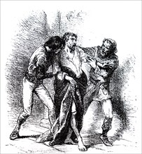 King Edward II being dragged through Berkeley Castle