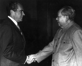 Nixon meets Chinese Communist Party leader Chairman Mao Zedong