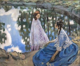 Painting titled 'The Pond' by Victor Borisov-Musatov
