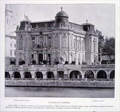 Photograph of an exterior view across the Seine of the Austrian Palace.