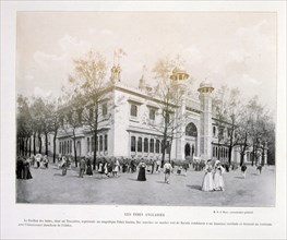Photograph of an exterior view of the Palace of British India; a magnificent Hindu Palace.