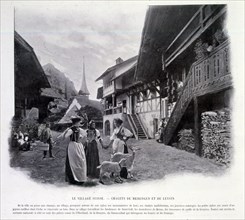 Photograph of an exterior view of a Swiss Village