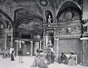 Photograph of an interior perspective of the Room of Honour in the German galleries.