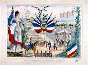 Jules Grévy (1807-1891) President of France attends the 14th July 1880, Bastille Day Celebrations