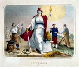 Allegory for the 14th July 1880, Bastille Day Celebrations in Paris