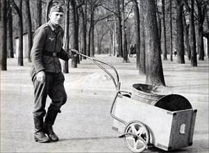 A French soldier during the fuel shortage in Paris during World War II