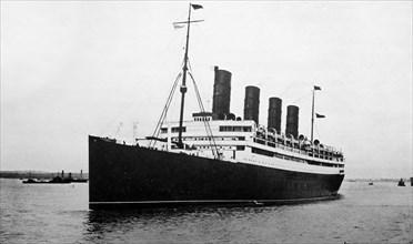 The Aquitania (Cunard Line) in Southampton Water