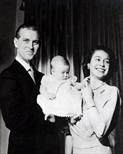 The Duke and Duchess of Edinburgh with baby Prince Charles