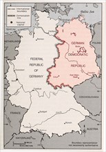 Map of Germany's Post-World War II boundaries