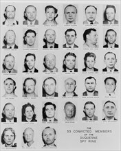 The 33 convicted members of the Duquesne spy ring, FBI print