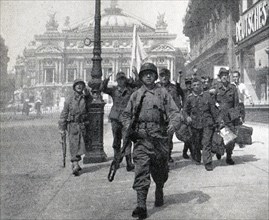 Captured German soldiers on the streets of Paris at the end of World War IICaptured German soldiers on the streets of Paris at the end of World War II
