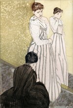The Fitting, 1890–91, painting by Mary Cassatt