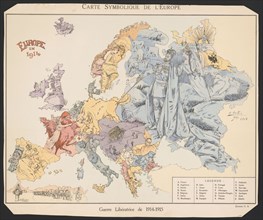 Map of the European states during World War One