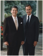 Photograph of the Official Portrait of President Ronald Reagan and Vice-President George Bush