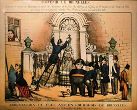 Satirical poster, Brussels, 19th century