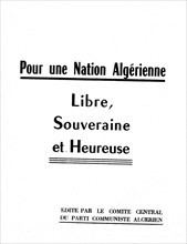 Fascicule clandestin édité par le Parti communiste algérien