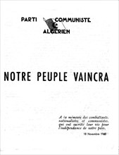 Clandestin fascicule published by the Algerian Communist Party